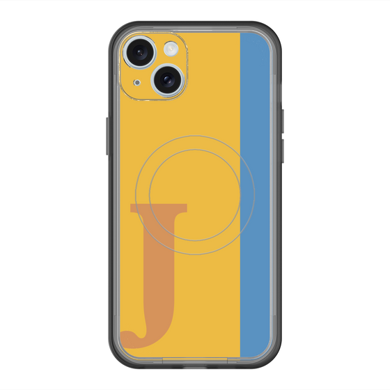 スリムプロテクションプレミアムケース with MagSafe［ オリジナル - initial color line - J orange ］