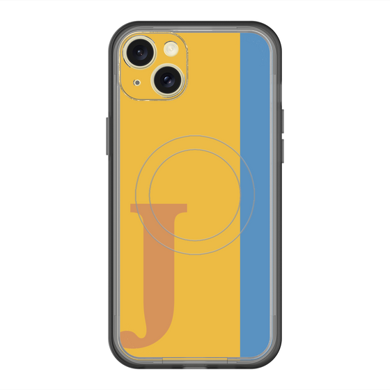 スリムプロテクションプレミアムケース with MagSafe［ オリジナル - initial color line - J orange ］