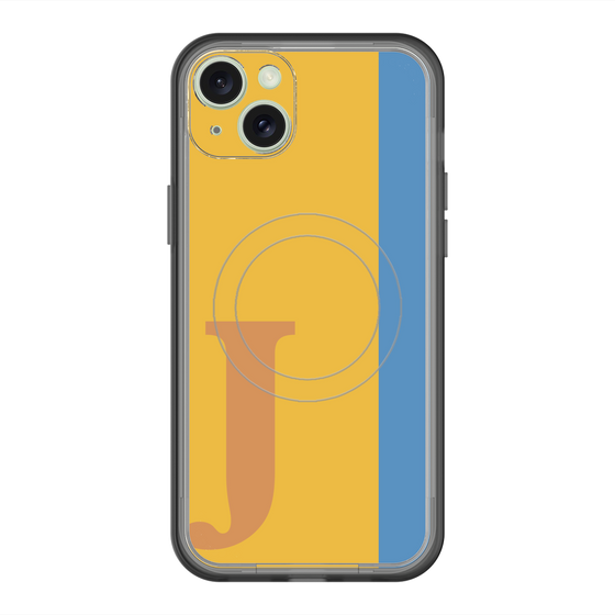 スリムプロテクションプレミアムケース with MagSafe［ オリジナル - initial color line - J orange ］