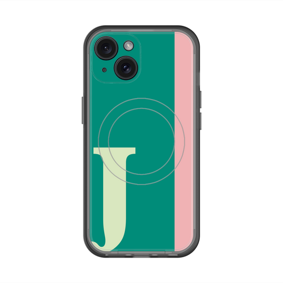 スリムプロテクションプレミアムケース with MagSafe［ オリジナル - initial color line - J green ］