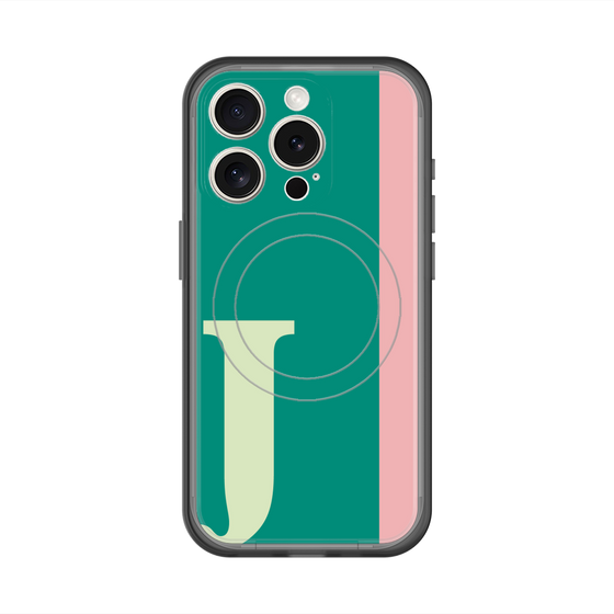 スリムプロテクションプレミアムケース with MagSafe［ オリジナル - initial color line - J green ］