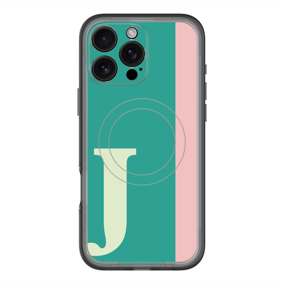 スリムプロテクションプレミアムケース with MagSafe［ オリジナル - initial color line - J green ］
