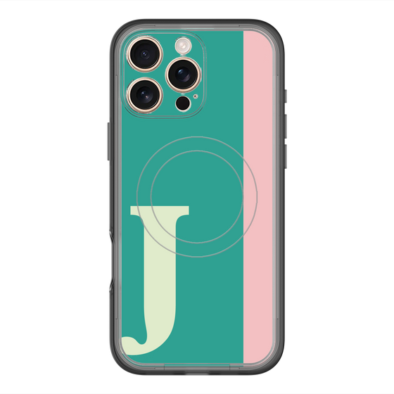 スリムプロテクションプレミアムケース with MagSafe［ オリジナル - initial color line - J green ］