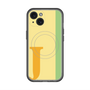 スリムプロテクションプレミアムケース with MagSafe［ オリジナル - initial color line - J yellow ］