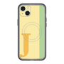 スリムプロテクションプレミアムケース with MagSafe［ オリジナル - initial color line - J yellow ］