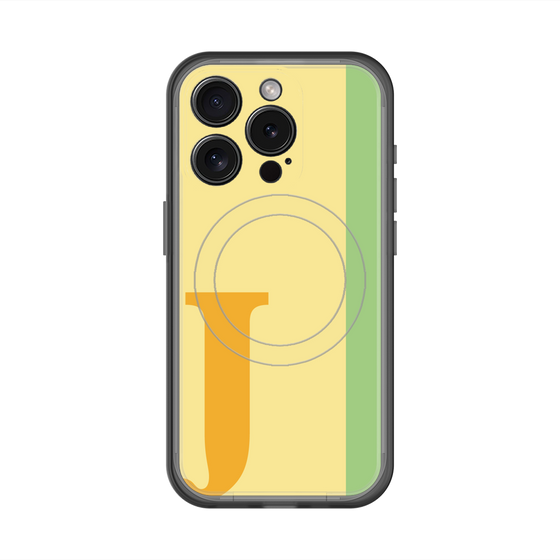 スリムプロテクションプレミアムケース with MagSafe［ オリジナル - initial color line - J yellow ］