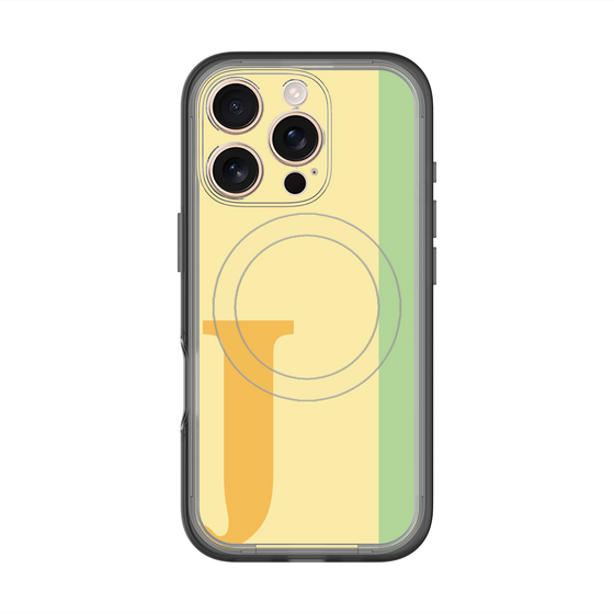 スリムプロテクションプレミアムケース with MagSafe［ オリジナル - initial color line - J yellow ］