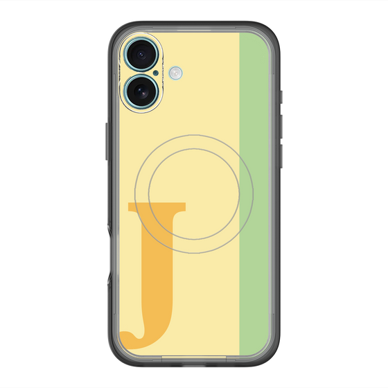 スリムプロテクションプレミアムケース with MagSafe［ オリジナル - initial color line - J yellow ］