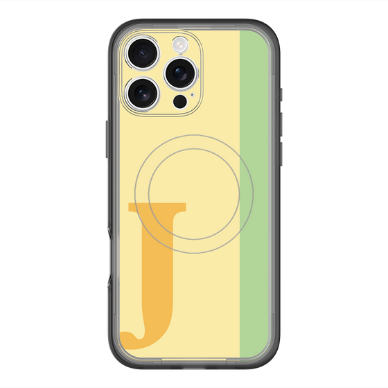 スリムプロテクションプレミアムケース with MagSafe［ オリジナル - initial color line - J yellow ］