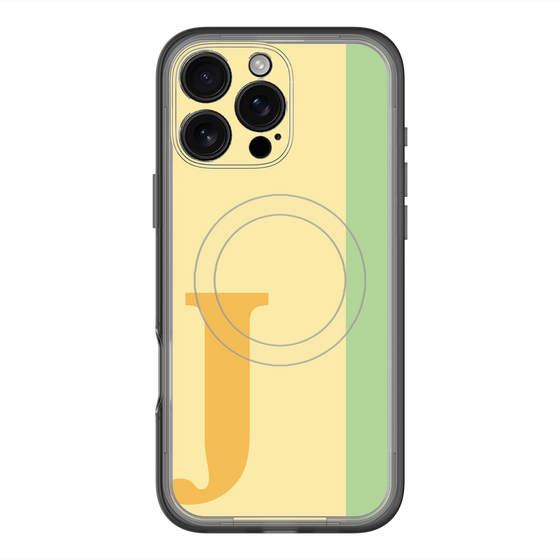 スリムプロテクションプレミアムケース with MagSafe［ オリジナル - initial color line - J yellow ］