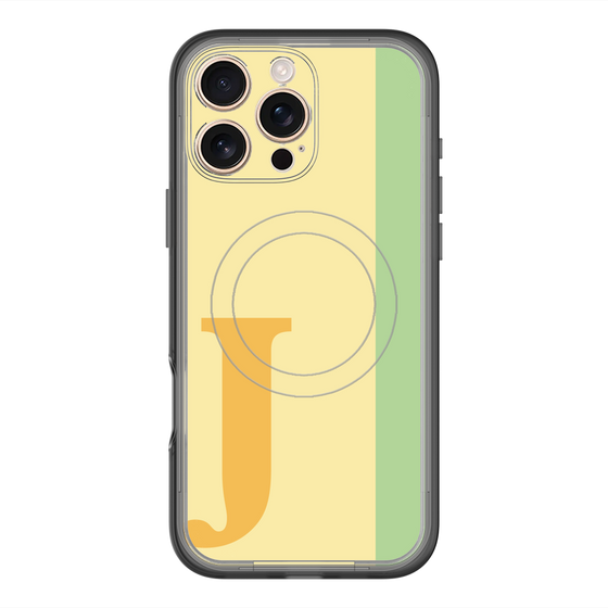 スリムプロテクションプレミアムケース with MagSafe［ オリジナル - initial color line - J yellow ］