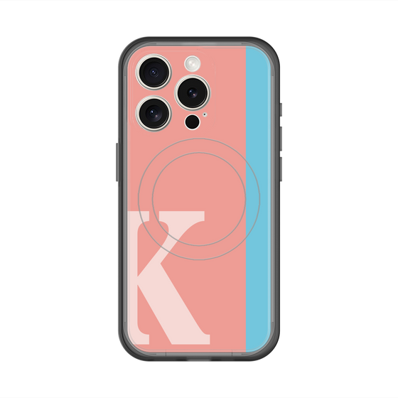 スリムプロテクションプレミアムケース with MagSafe［ オリジナル - initial color line - K pink ］