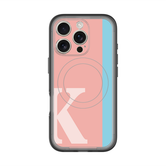 スリムプロテクションプレミアムケース with MagSafe［ オリジナル - initial color line - K pink ］