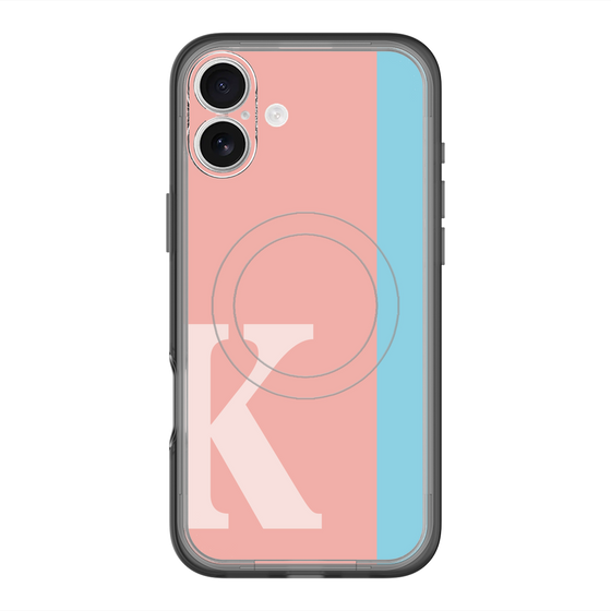 スリムプロテクションプレミアムケース with MagSafe［ オリジナル - initial color line - K pink ］