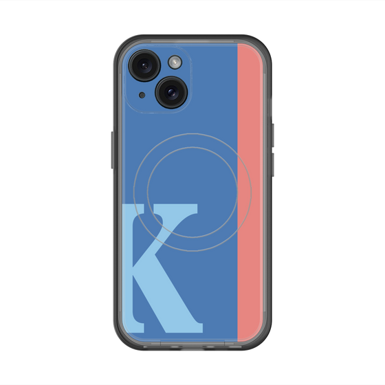 スリムプロテクションプレミアムケース with MagSafe［ オリジナル - initial color line - K blue ］