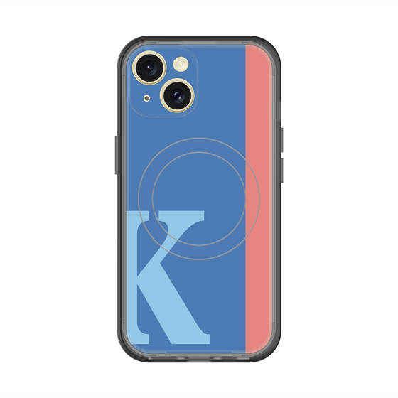 スリムプロテクションプレミアムケース with MagSafe［ オリジナル - initial color line - K blue ］