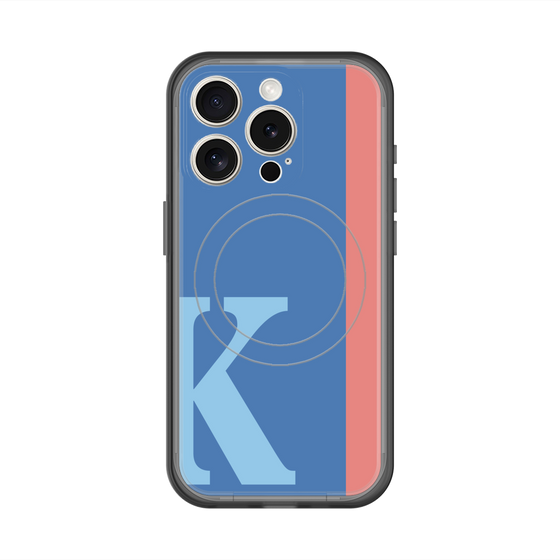 スリムプロテクションプレミアムケース with MagSafe［ オリジナル - initial color line - K blue ］