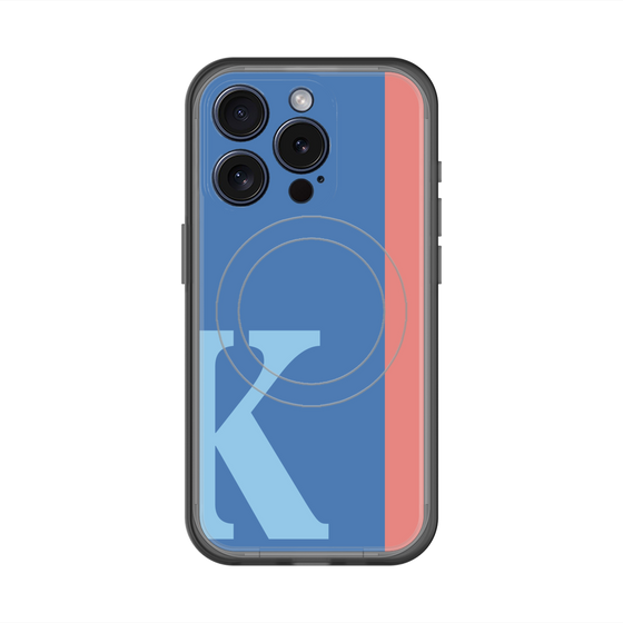 スリムプロテクションプレミアムケース with MagSafe［ オリジナル - initial color line - K blue ］