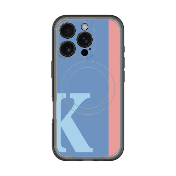 スリムプロテクションプレミアムケース with MagSafe［ オリジナル - initial color line - K blue ］