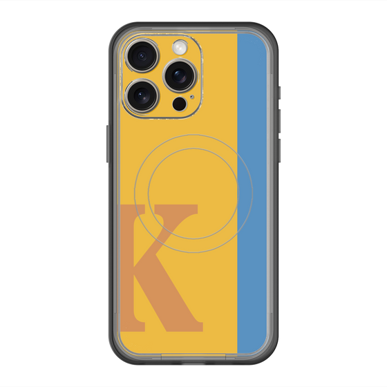 スリムプロテクションプレミアムケース with MagSafe［ オリジナル - initial color line - K orange ］