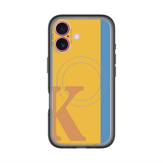 スリムプロテクションプレミアムケース with MagSafe［ オリジナル - initial color line - K orange ］