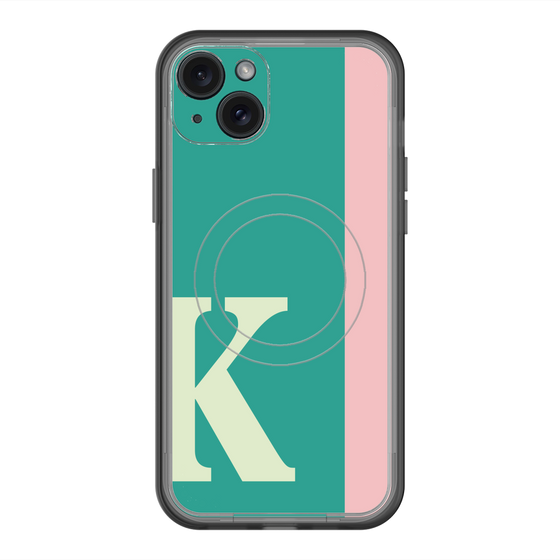 スリムプロテクションプレミアムケース with MagSafe［ オリジナル - initial color line - K green ］