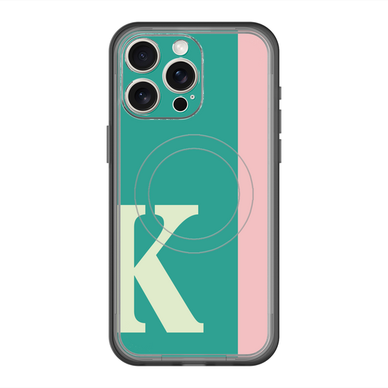 スリムプロテクションプレミアムケース with MagSafe［ オリジナル - initial color line - K green ］