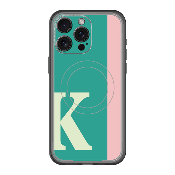 スリムプロテクションプレミアムケース with MagSafe［ オリジナル - initial color line - K green ］