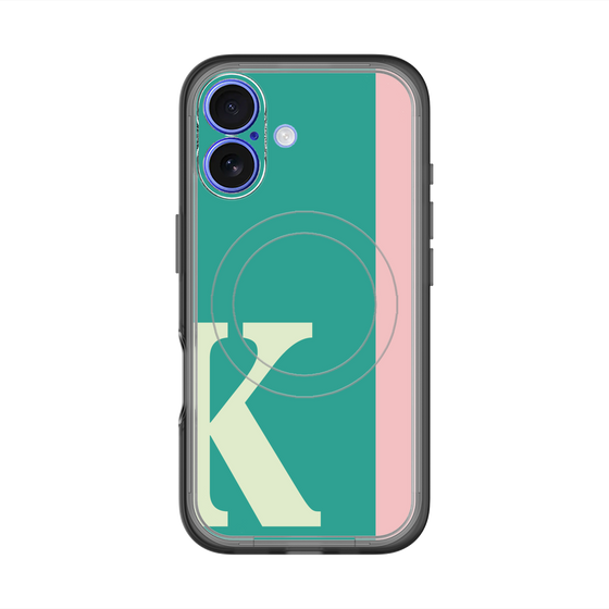 スリムプロテクションプレミアムケース with MagSafe［ オリジナル - initial color line - K green ］