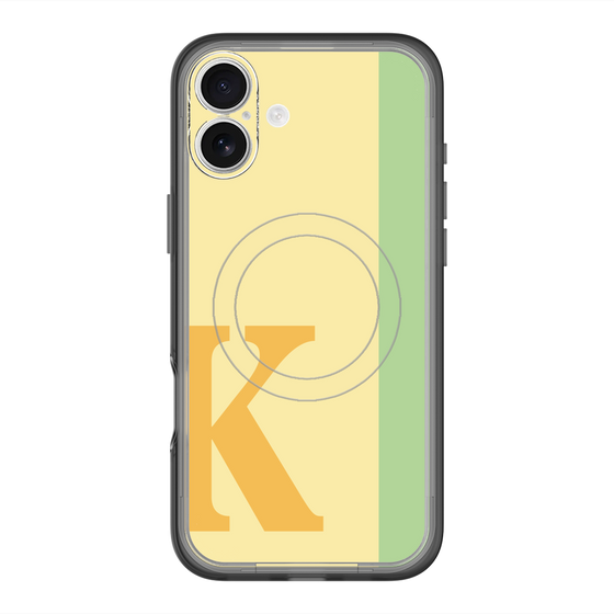 スリムプロテクションプレミアムケース with MagSafe［ オリジナル - initial color line - K yellow ］