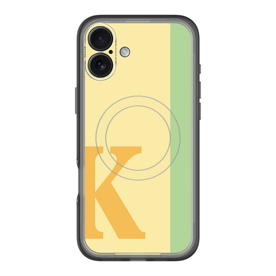 スリムプロテクションプレミアムケース with MagSafe［ オリジナル - initial color line - K yellow ］