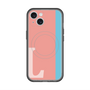 スリムプロテクションプレミアムケース with MagSafe［ オリジナル - initial color line - L pink ］