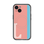 スリムプロテクションプレミアムケース with MagSafe［ オリジナル - initial color line - L pink ］