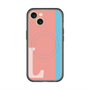 スリムプロテクションプレミアムケース with MagSafe［ オリジナル - initial color line - L pink ］