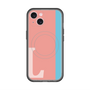 スリムプロテクションプレミアムケース with MagSafe［ オリジナル - initial color line - L pink ］