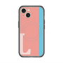 スリムプロテクションプレミアムケース with MagSafe［ オリジナル - initial color line - L pink ］