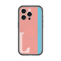 スリムプロテクションプレミアムケース with MagSafe［ オリジナル - initial color line - L pink ］
