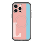 スリムプロテクションプレミアムケース with MagSafe［ オリジナル - initial color line - L pink ］