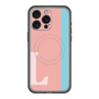 スリムプロテクションプレミアムケース with MagSafe［ オリジナル - initial color line - L pink ］