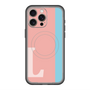 スリムプロテクションプレミアムケース with MagSafe［ オリジナル - initial color line - L pink ］