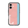 スリムプロテクションプレミアムケース with MagSafe［ オリジナル - initial color line - L pink ］