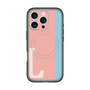 スリムプロテクションプレミアムケース with MagSafe［ オリジナル - initial color line - L pink ］