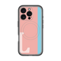 スリムプロテクションプレミアムケース with MagSafe［ オリジナル - initial color line - L pink ］