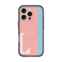 スリムプロテクションプレミアムケース with MagSafe［ オリジナル - initial color line - L pink ］