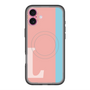 スリムプロテクションプレミアムケース with MagSafe［ オリジナル - initial color line - L pink ］