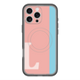 スリムプロテクションプレミアムケース with MagSafe［ オリジナル - initial color line - L pink ］