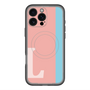 スリムプロテクションプレミアムケース with MagSafe［ オリジナル - initial color line - L pink ］