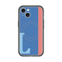 スリムプロテクションプレミアムケース with MagSafe［ オリジナル - initial color line - L blue ］