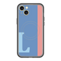 スリムプロテクションプレミアムケース with MagSafe［ オリジナル - initial color line - L blue ］