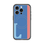 スリムプロテクションプレミアムケース with MagSafe［ オリジナル - initial color line - L blue ］